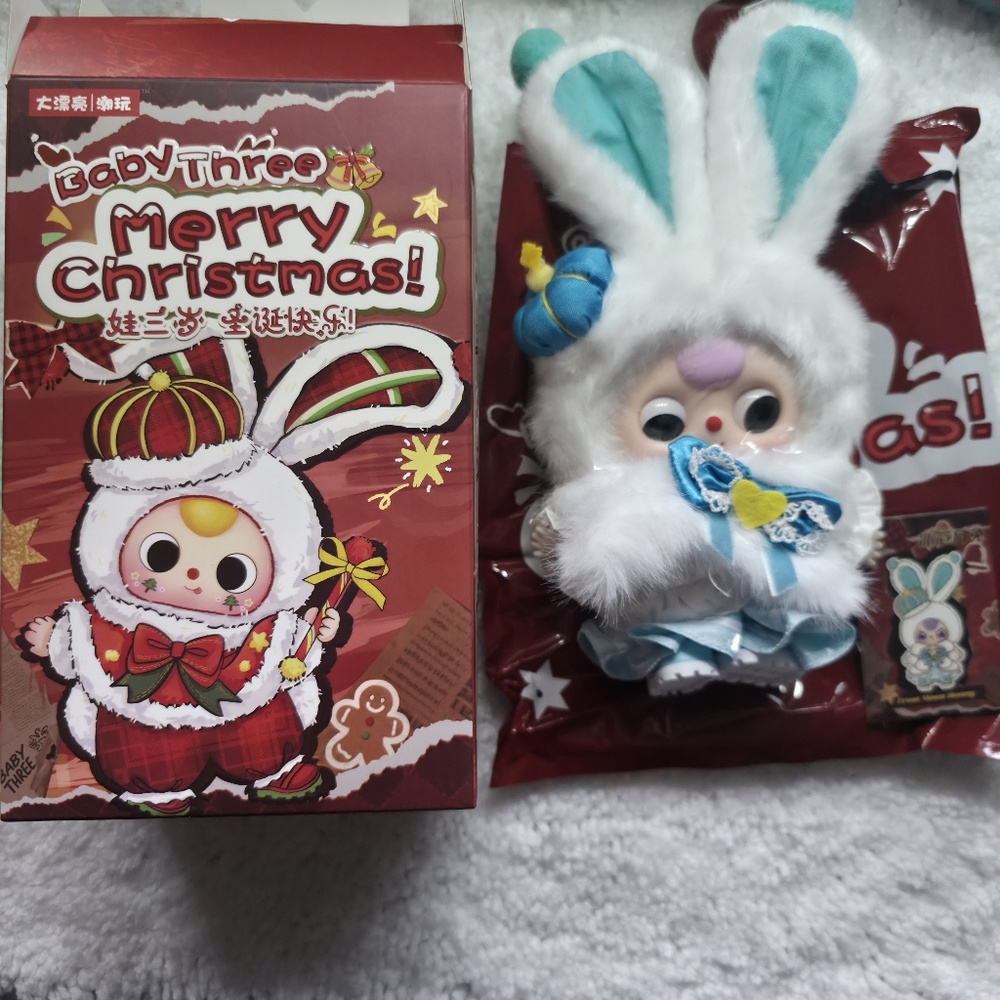 Baby Three Merry Christmas Plush Blind Box Confirmed Frost Moon Bunny